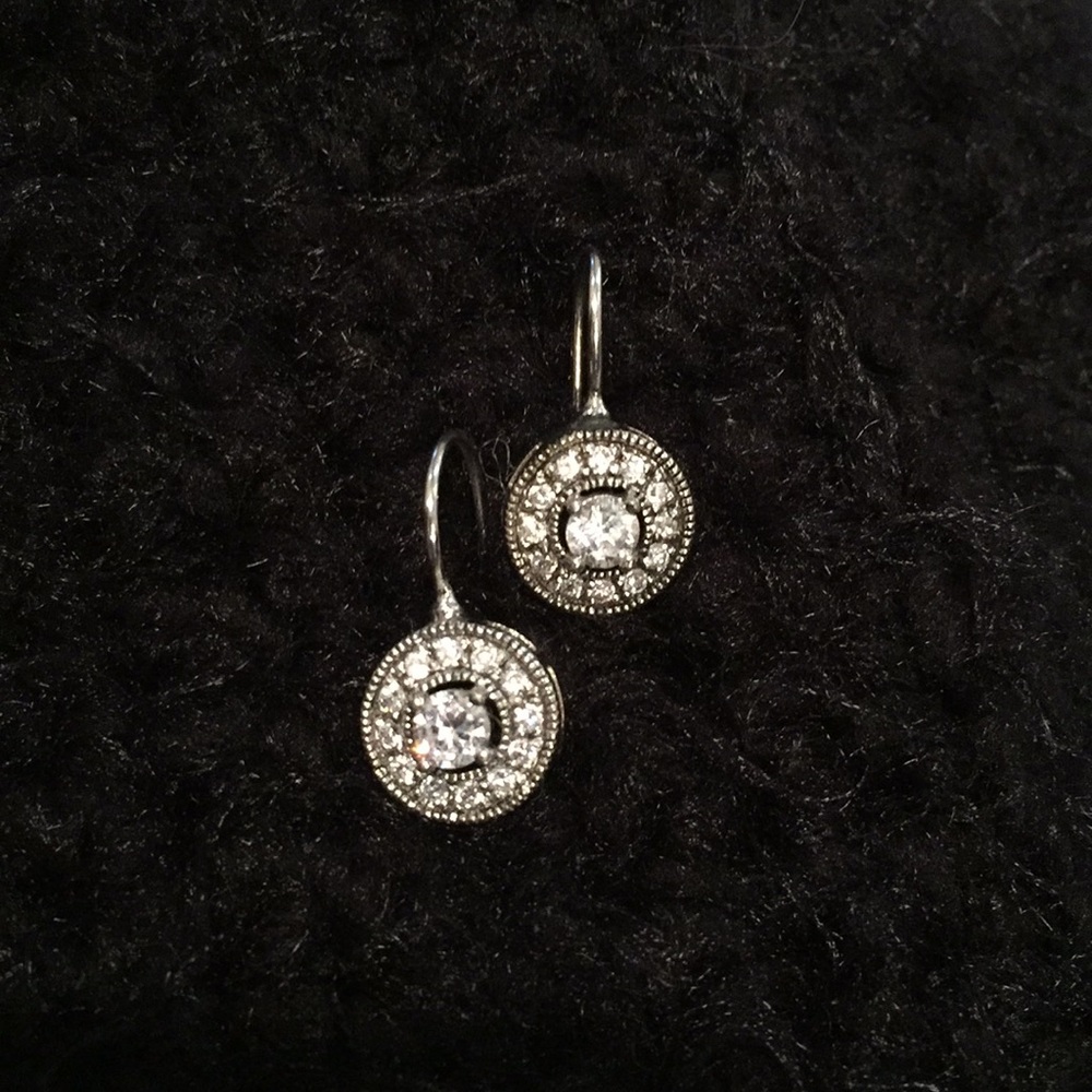 Sterling silver cubic zirconia earrings